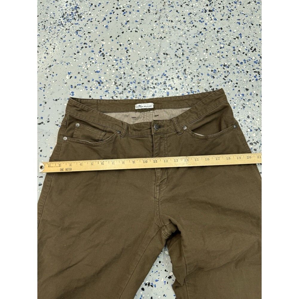 Peter Millar Ultimate Sateen 5 Pocket Pants‎ British Tan Size M/L Read No Tag - Picture 3 of 4